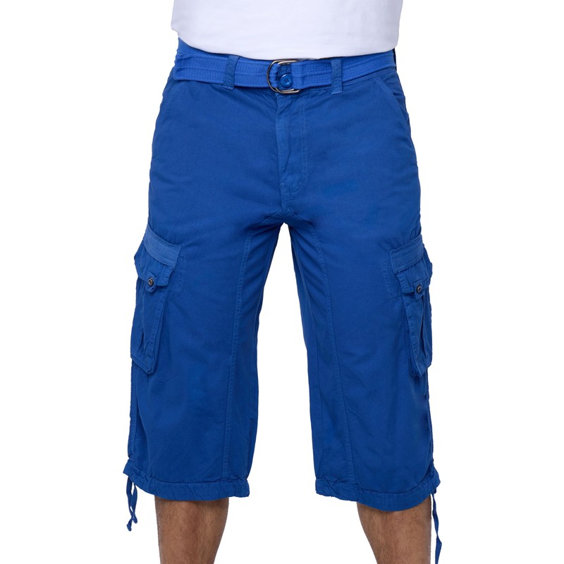 X RAY Men's Belted Long Cargo Shorts for Men, Below