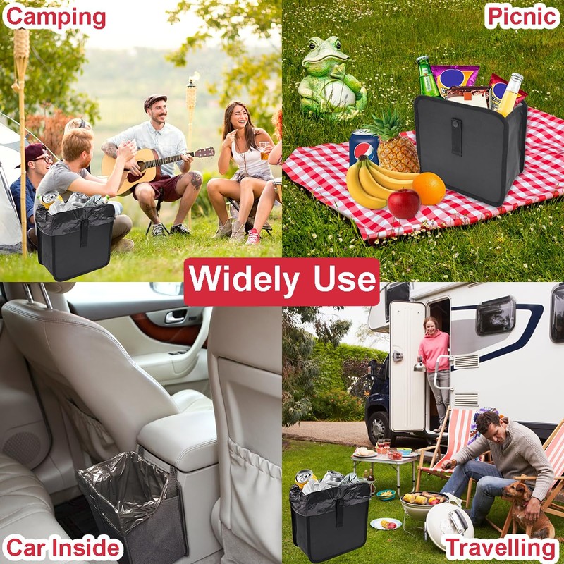 Foldable Car Trash Can HADEEONG Hanging Automotive Garbage Can Car