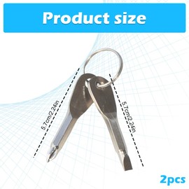 4 Piece Mini Screwdriver Set, Portable Flathead & Phillips Keychain Tools for Men, Indoor/Outdoor Repair (Silver)