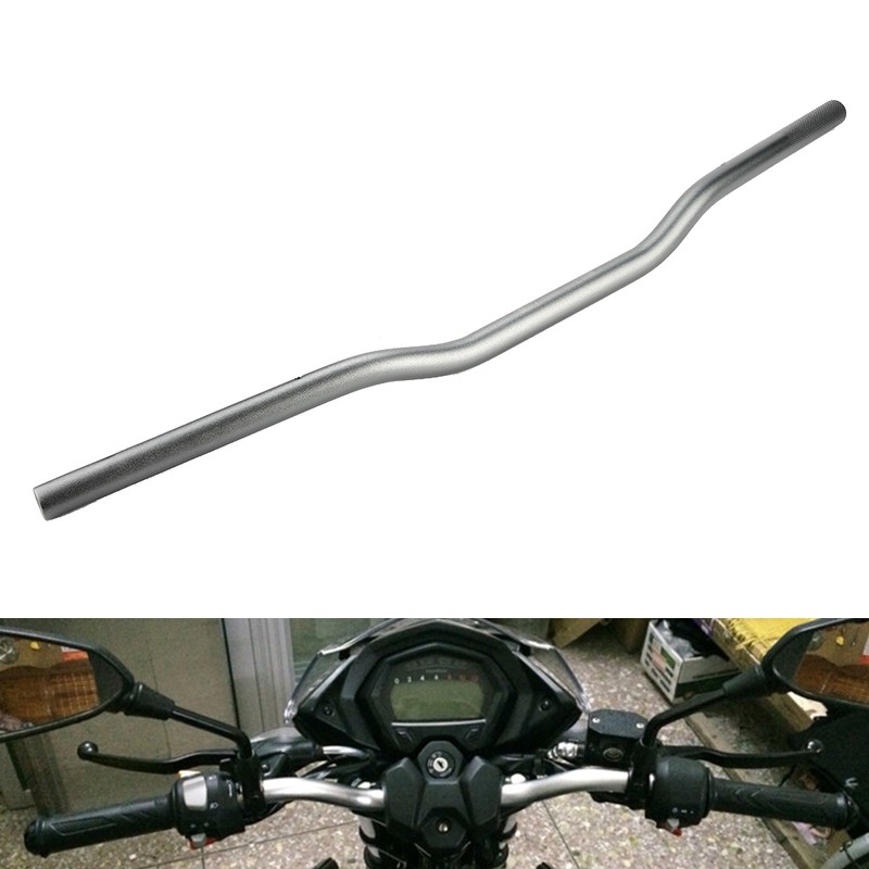 22mm Diameter Aluminum Alloy Retro Motorcycle Modified Handlebar Flat Gray