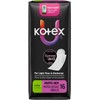 Kotex Lightdays Liner, Long, 16 Count, (Pack of 6)