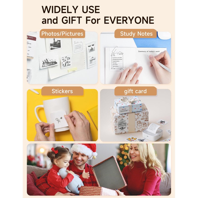 iDPRT Portable Sticker Maker Machine with 1 Roll Sticker Paper,