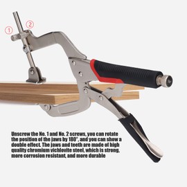 ANKROYU Pocket Hole Clamp, Steel Pocket Hole Face Clamp, Portable Handheld Woodworking Clamp, Furniture Assembly Clamp for Cabinetry Carpentry