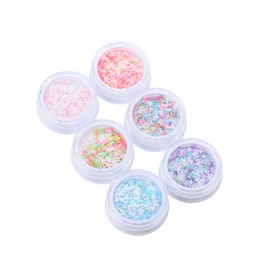 FOMIYES 6pcs Nail Sequins Eye Makeup Stickers Set DIY Manicure and Decorations for Glamorous Designs Suitable for Home Salon Use