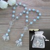 Baptism Favor 12PCS Blue Mini Angel Rosaries Christening First Communion