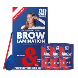 ANDbeauty Brow Lamination Kit - Eyebrow Lifting Set for Home - 3 Applications, Pre-portioned Sachets - Professional Results, Long-Lasting up to 4 Weeks - Made in Austria, Vegan