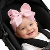 JOYFUNFABU 6'' Jumbo Pink Baby Girls Bow Headbands, Soft Nylon