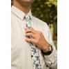 DAZI Men's Skinny Tie Floral Print Cotton Necktie, Great for