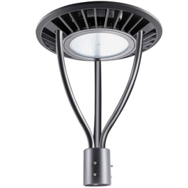 LED Circular Post Top Pole Lights 150W, LED Parking Lot Area Lights, 20250LM, (500W Equiv.) 5000K, Outdoor Waterproof Top Pole Fixture for Garden Pathway, Parking Lot, Courtyard, School Street Light