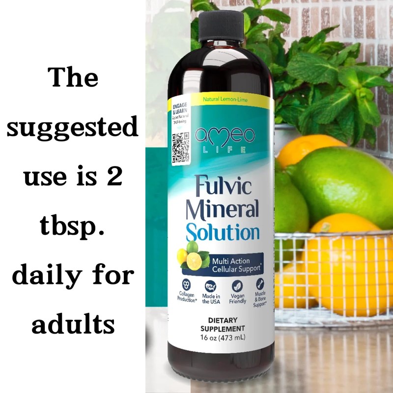 Ameo Life Fulvic Acid Mineral - Supporting Gut, Digestion, Brain