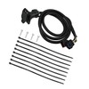Motoforti 7-Foot 7 Pin Trailer Wiring Harness Extension Connector, Vehicle-Side