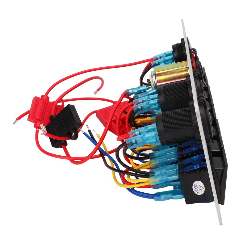 Rocker Switch Panel 8 Gang 12‑24V 5 Pin Blue Light