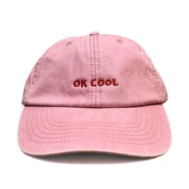 Vivian Flytrap Unisex OK Cool Washed Embroidered Dad Baseball Cap - Pink