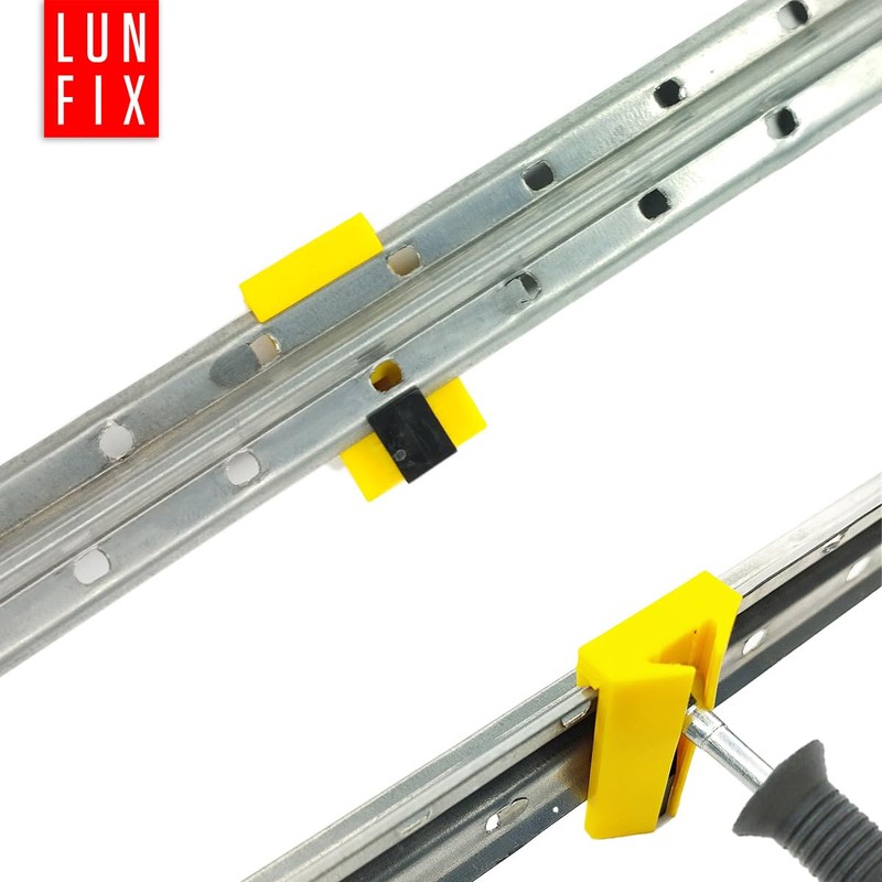 Mounting clips for quick plaster profile 23 mm with impact