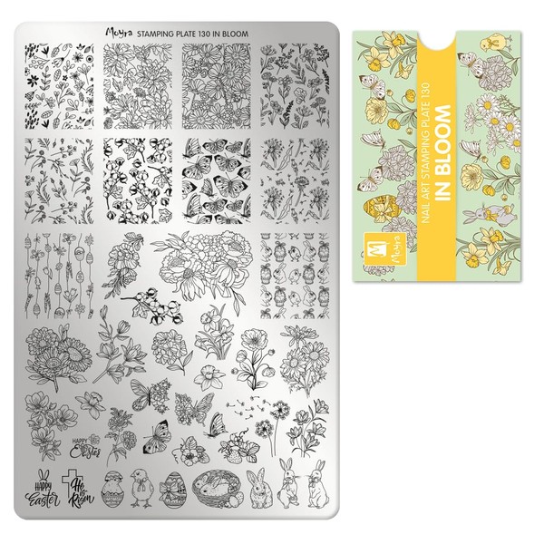 MOYRA Stamping plate 130 "IN BLOOM" Nail Stamping plate