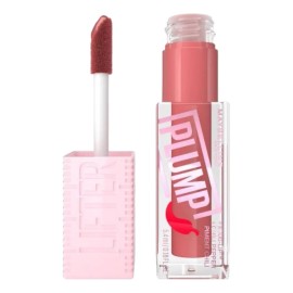 Maybelline Lifter Plump Brillo Labial Voluminizador, Maquillaje para Labios con Efecto Relleno Instantáneo, Fórmula con Chile y Maxi-Lip, Acabado Brillante, Tono Peach Fever, 5.4 ml