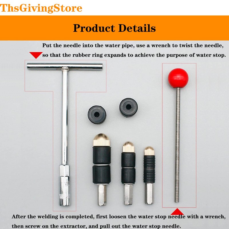 Universal Hot-Melt Water Stop Pin, Copper Pipe Water Stopper Tool