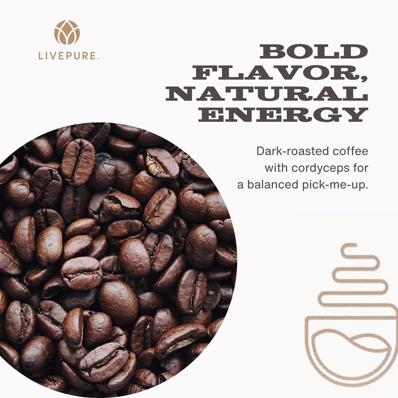 PureCafé Latte Blend with Cordyceps & Premium Ingredients | Instant