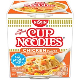 Cup Noodles Nissin Cup 12 count Noodles Soup, Chicken Flavor, 2.25