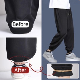 OULIGET Pants Hemming Holders,Stretchy Metal Trousers Edge Modified Strips of Wide Long Pants,Garters Elastic Armbands,4 Pcs