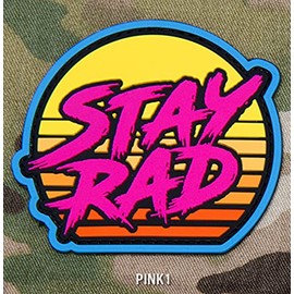 Milspec Monkey Stay Rad Sunset PVC Morale Patch Pink