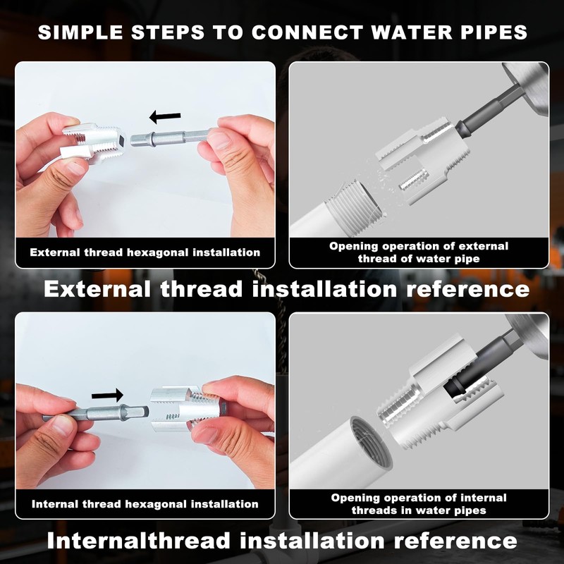 2025 New Integrated Internal and External Pipe Threading Tool Pipe