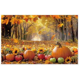 Fall Tapestry, Backdrop Photo Props Autumn Photography Backdrop Thanksgiving Scarecrow Party Decorations for Thanksgiving Party Birthday (A)
