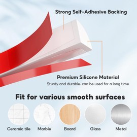 Flexible Quarter Round Trim, 157inch Peel and Stick Trim Molding, Rubber Bendable Bathtub Trim Molding for Floor, Shower, Countertop (157inch, White)