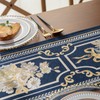 Tassel Floral Table Runner Floral Soft Decorative Chenille Dustproof Table