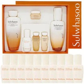 Sulwhasoo 설화수 자음수 자음유액 2종 세트 구매시 윤조에센스 8ml 10개 증정 Sulwhasoo Jaum Balancing Emulsion 2-Piece Set with Free 10pcs Yoonjo Essence 8ml [Sulwhasoo Jaum Serum and Jaum Activating Serum 2-Piece Set]