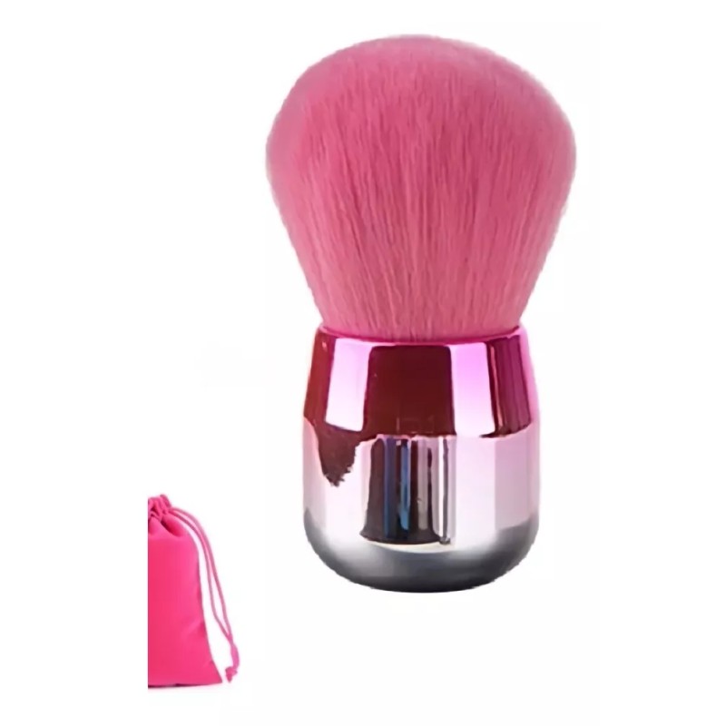 ZzDog Brocha Kabuki Redonda Suave Base Crema Rosa Tornasol
