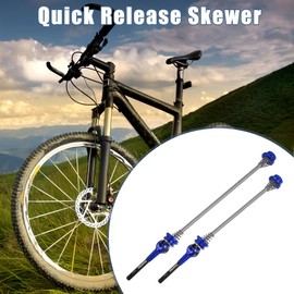 Motoforti 1 Pair Bicycle Quick Release Axles Front Wheel Rear Wheel 140 mm 180 mm Blue