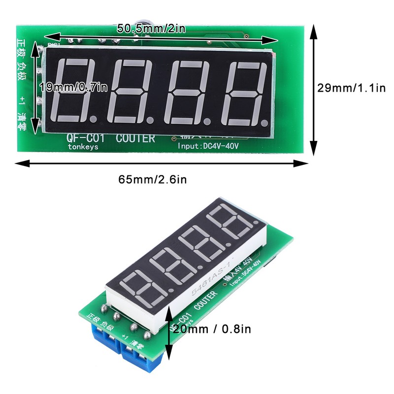 Counter Module High Quality 4 Digit Digital Display with Memory