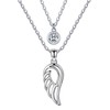 REIOT Women's Silver Necklace, Double Chain Made of 925 Sterling