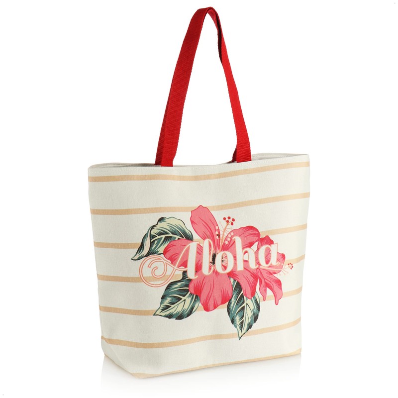 com-four® Beach Bag - Women's Shopper for Shopping - Modern