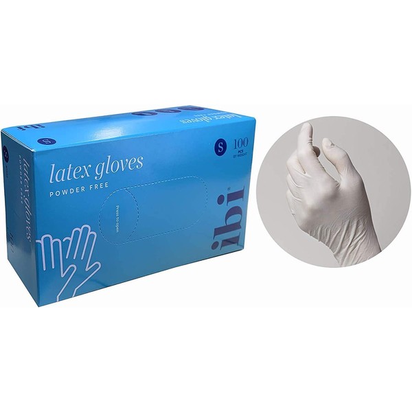 IBI Premium Disposable Latex Gloves Powder Free 100 pcs (Small)