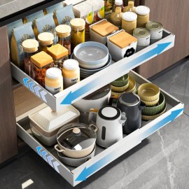 2pz Multiusos Cajón, Extraíbles Organizador Para Armarios