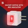 PLUGTUL 2 Prong Outlet Switch, Single Outlet with ON Off
