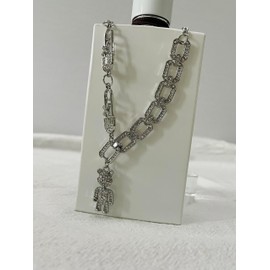 Alloy Necklaces with A Bear Ornament Inlaid with Rhinestones for Women, Birthday Gift for Close Friends Teens, Zinc Alloy, Rhinestone