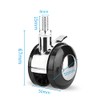 Rueda Giratoria 360° 2" de Aleación Zinc, 30kg con Freno