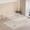 MAF 18 Inch Full Size Bed Frame White with Round