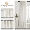 Natural Linen Curtains 84 Inch Length 2 Panels Cream White
