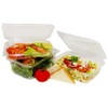 VEPATIM 50 Rectangular Cups Clear with Lid 250 ml (PET)