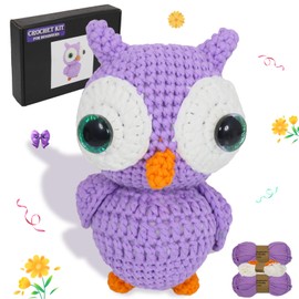 Posurry Crochet Kit for Beginners,Includes Detailed Video Tutorials and Illustrations,It's a Cute Owl