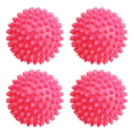 Set of 4 Pink Dryer Balls! Black Duck Brand - Reusable Dryer Balls Replace Fabric Softener! Hypoallergenic and Eco-Friendly! Lowers Drying Time! Naturally Softens and Releases Static Cling!