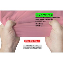 Pink Plastic Tablecloths 2 Pack Disposable Table Covers 84 Inch Circle Bridal Shower Party Tablecovers PEVA Vinyl Table Cloths for BBQ Picnic Birthday Wedding Banquet Parties 6 ft Round Table Use