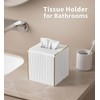 Tissue Box Cover Square with Magnetic Closure, PU Leather Tissue