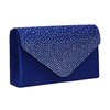 SWANKYSWANS Womens Abby Diamante Envelope Style Bag Clutch Royal Blue