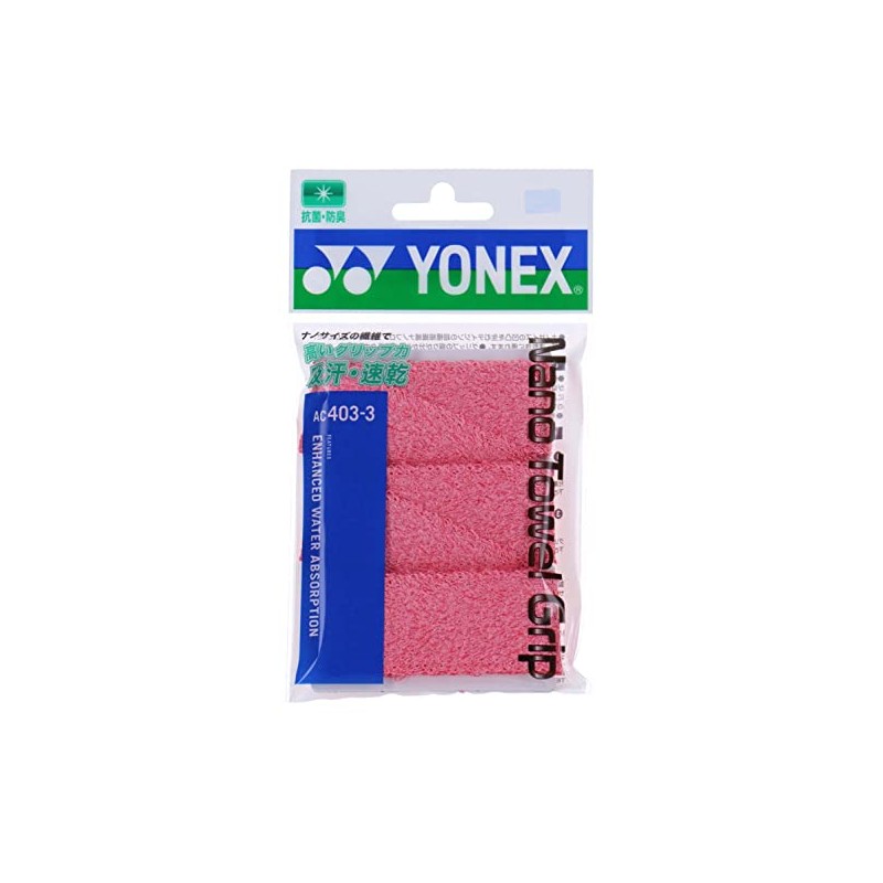 YONEX AC403-3 Nano Towel Grip Overgrip Tape 001/Red