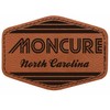 Moncure North Carolina City Retro Souvenir 2x3 Hexagonal Iron-on Leatherette